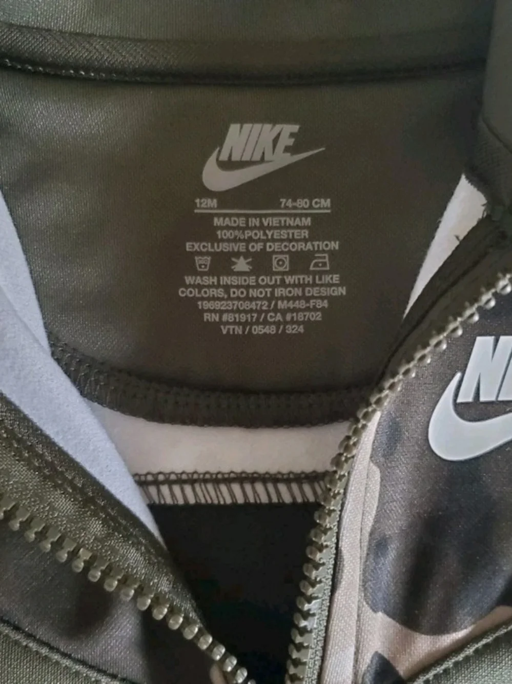 Nike Kids Olive Green Camo Tracksuit